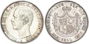 1 Thaler Principality of Reuss-Greiz (1778 - 1918) 銀 亨利二十世 (羅伊斯-格賴茨)