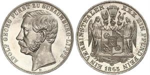 1 Thaler Principality of Schaumburg-Lippe (1643 - 1918) 銀 Adolf I, Prince of Schaumburg-Lippe