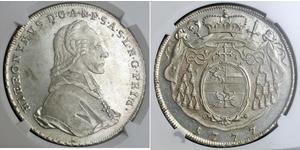 1 Thaler Salzburg / 奥地利历史 (1156 - 1806) 銀 Count Hieronymus von Colloredo (1732 - 1812)