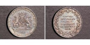1 Thaler 不來梅州 / 联邦州 (德国) 銀 