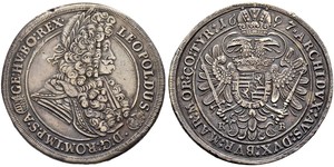 1 Thaler 匈牙利 / 神圣罗马帝国 (962 - 1806) 銀 利奥波德一世 (神圣罗马帝国)(1640-1705)