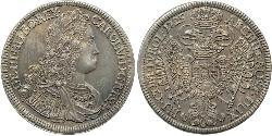 1 Thaler 奥地利历史 (1156 - 1806) 銀 查理六世 (神圣罗马帝国) (1685 - 1740)