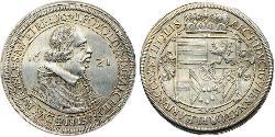 1 Thaler 奥地利历史 (1156 - 1806) 銀 Archduke Leopold Wilhelm of Austria (1614 -1662)
