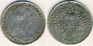 1 Thaler 奥地利历史 (1156 - 1806) / 哈布斯堡君主國 銀 玛丽亚·特蕾西亚 (1717 - 1780)