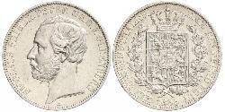 1 Thaler 奥尔登堡大公国 (1814 - 1918) 銀 彼得二世 (奥尔登堡) (1827 - 1900)