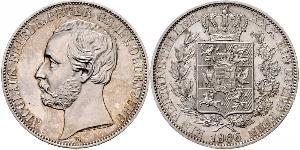1 Thaler 奥尔登堡大公国 (1814 - 1918) 銀 彼得二世 (奥尔登堡) (1827 - 1900)