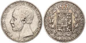 1 Thaler 奥尔登堡大公国 (1814 - 1918) 銀 彼得二世 (奥尔登堡) (1827 - 1900)