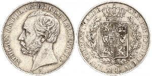 1 Thaler 奥尔登堡大公国 (1814 - 1918) 銀 彼得二世 (奥尔登堡) (1827 - 1900)