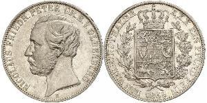 1 Thaler 奥尔登堡大公国 (1814 - 1918) 銀 彼得二世 (奥尔登堡) (1827 - 1900)