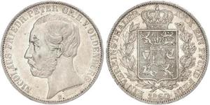 1 Thaler 奥尔登堡大公国 (1814 - 1918) 銀 彼得二世 (奥尔登堡) (1827 - 1900)