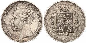 1 Thaler 奥尔登堡大公国 (1814 - 1918) 銀 彼得二世 (奥尔登堡) (1827 - 1900)
