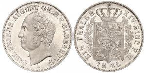1 Thaler 奥尔登堡大公国 (1814 - 1918) 銀 奥古斯特 (奥尔登堡)