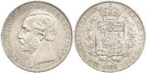 1 Thaler 奥尔登堡大公国 (1814 - 1918) 銀 彼得二世 (奥尔登堡) (1827 - 1900)