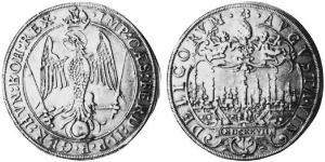 1 Thaler 奥格斯堡 (1276 - 1803 Augsburg) 銀 斐迪南二世 (神圣罗马帝国) (1578 -1637)