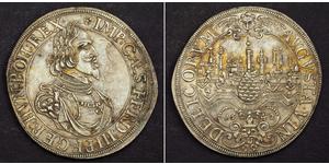1 Thaler 奥格斯堡 (1276 - 1803 Augsburg) 銀 斐迪南三世 (神圣罗马帝国) (1608-1657)