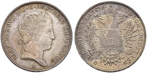 1 Thaler 奧地利帝國 (1804 - 1867) 銀 Ferdinand I of Austria (1793 - 1875)