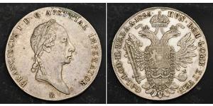1 Thaler 奧地利帝國 (1804 - 1867) 銀 弗朗茨二世 (神圣罗马帝国) (1768 - 1835)
