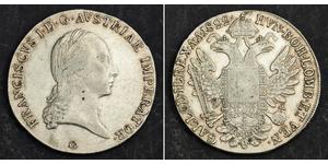 1 Thaler 奧地利帝國 (1804 - 1867) 銀 弗朗茨二世 (神圣罗马帝国) (1768 - 1835)