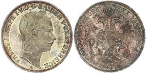 1 Thaler 奧地利帝國 (1804 - 1867) 銀 弗朗茨·约瑟夫一世 (1830 - 1916)