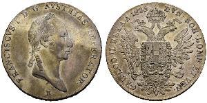 1 Thaler 奧地利帝國 (1804 - 1867) 銀 弗朗茨二世 (神圣罗马帝国) (1768 - 1835)