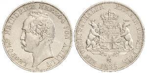 1 Thaler 安哈尔特-德绍 銀 利奥波德四世 (安哈尔特) (1794 - 1871)
