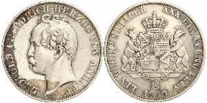 1 Thaler 安哈尔特-德绍 銀 利奥波德四世 (安哈尔特) (1794 - 1871)