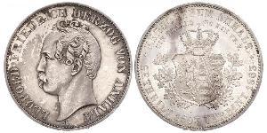 1 Thaler 安哈尔特-德绍 / 安哈尔特公国 (1806 - 1918) 銀 利奥波德四世 (安哈尔特) (1794 - 1871)