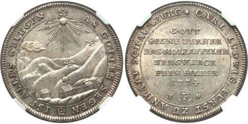 1 Thaler 安哈尔特-贝恩堡-绍姆堡-霍伊姆 (1718 - 1812) 銀 Charles Louis, Prince of Anhalt-Bernburg-Schaumburg-Hoym (1723 – 1806)