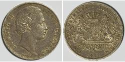1 Thaler 巴伐利亞王國 (1806 - 1918) 銀 路德维希二世 (巴伐利亚)