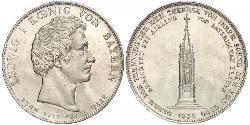 1 Thaler 巴伐利亞王國 (1806 - 1918) 銀 路德维希一世 (巴伐利亚)