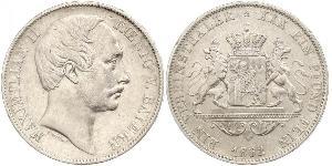 1 Thaler 巴伐利亞王國 (1806 - 1918) 銀 马克西米利安二世 (巴伐利亚国王)