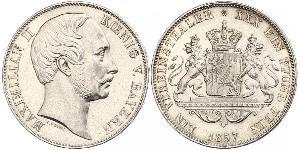 1 Thaler 巴伐利亞王國 (1806 - 1918) 銀 马克西米利安二世 (巴伐利亚国王)