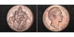 1 Thaler 巴伐利亞王國 (1806 - 1918) 銀 路德维希二世 (巴伐利亚)