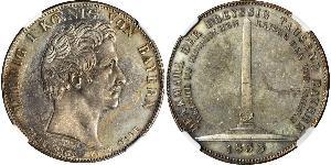 1 Thaler 巴伐利亞王國 (1806 - 1918) 銀 路德维希一世 (巴伐利亚)