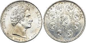 1 Thaler 巴伐利亞王國 (1806 - 1918) 銀 路德维希一世 (巴伐利亚)