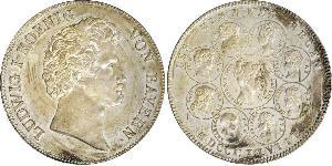 1 Thaler 巴伐利亞王國 (1806 - 1918) 銀 路德维希一世 (巴伐利亚)