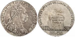 1 Thaler 巴伐利亞王國 (1806 - 1918) 銀 马克西米利安一世 (巴伐利亚国王) (1756 - 1825)