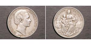 1 Thaler 巴伐利亞王國 (1806 - 1918) 銀 路德维希二世 (巴伐利亚)