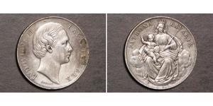 1 Thaler 巴伐利亞王國 (1806 - 1918) 銀 路德维希二世 (巴伐利亚)