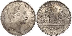 1 Thaler 巴伐利亞王國 (1806 - 1918) 銀 马克西米利安二世 (巴伐利亚国王)