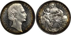 1 Thaler 巴伐利亞王國 (1806 - 1918) 銀 路德维希二世 (巴伐利亚)