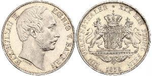1 Thaler 巴伐利亞王國 (1806 - 1918) 銀 马克西米利安二世 (巴伐利亚国王)
