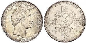 1 Thaler 巴伐利亞王國 (1806 - 1918) 銀 路德维希一世 (巴伐利亚)