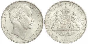 1 Thaler 巴伐利亞王國 (1806 - 1918) 銀 马克西米利安二世 (巴伐利亚国王)