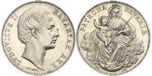 1 Thaler 巴伐利亞王國 (1806 - 1918) 銀 路德维希二世 (巴伐利亚)