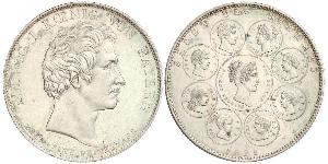 1 Thaler 巴伐利亞王國 (1806 - 1918) 銀 路德维希一世 (巴伐利亚)