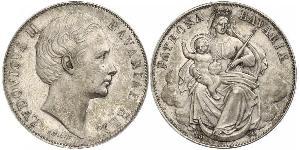 1 Thaler 巴伐利亞王國 (1806 - 1918) 銀 路德维希二世 (巴伐利亚)