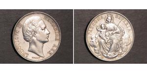 1 Thaler 巴伐利亞王國 (1806 - 1918) 銀 路德维希二世 (巴伐利亚)