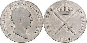 1 Thaler 巴伐利亞王國 (1806 - 1918) 銀 马克西米利安一世 (巴伐利亚国王) (1756 - 1825)