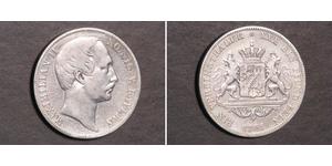 1 Thaler 巴伐利亞王國 (1806 - 1918) 銀 马克西米利安二世 (巴伐利亚国王)